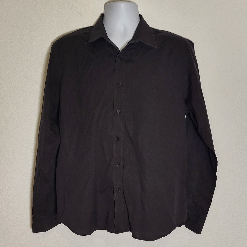 UNTUCKit Men's Black Button-Down Shirt size Large